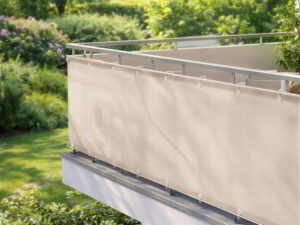 beige balkondoek 90 cm hoog