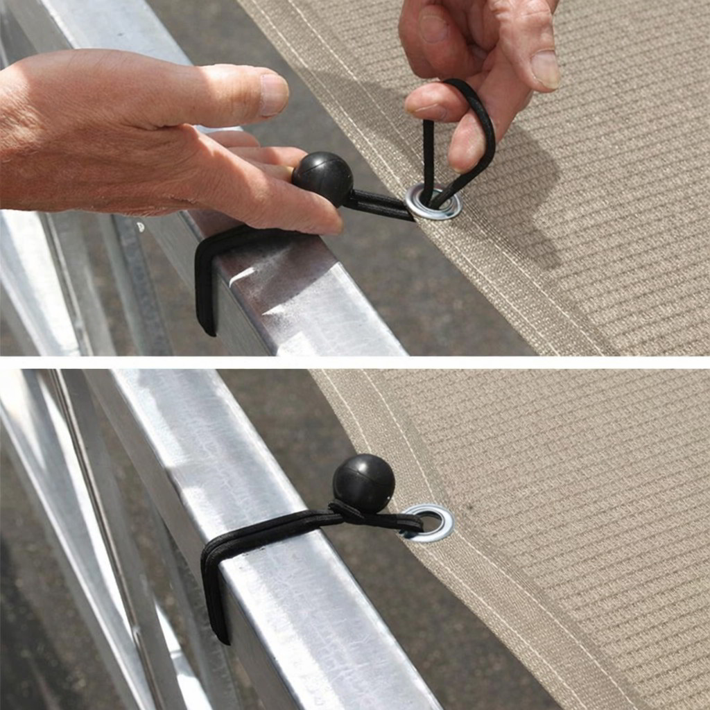 Doek tegen balkon bevestigen