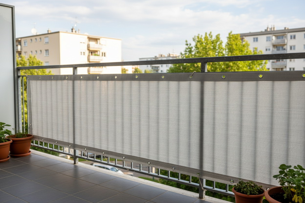 Zichtwering balkon balkondoek beige